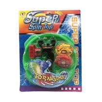 Conjunto Lançador e 2 Peão Super Spin Top com Luz Sortido TK2145 - Mohnish