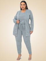 Conjunto Lanzinha Plus Size Feminino 3 Peça Trijunto Moderno