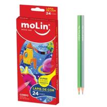 Conjunto Lapis De Cor 24 Cores Color Dream Escolar Colorir - Molin Conjunto Lapis De Cor 24 Cores Color Dream Escolar Colorir - Molin