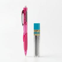 Conjunto Lapiseira Técnica 07mm Pentel Twist Erase Desenho E Escrita Com Carga De Grafite 2B Macio -