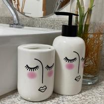 Conjunto Lavabo Acessórios Para Banheiro 2 Peças / Faces