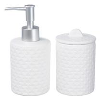 Conjunto Lavabo Banheiro 2 Peças Saboneteira Líquida 220