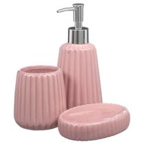 Conjunto Lavabo Banheiro Dispenser Sabonete Líquido Porta Escova 186