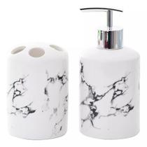 Conjunto Lavabo Banheiro Saboneteira Líquida Escova 119 Conjunto Lavabo Banheiro Saboneteira Líquida Escova 119
