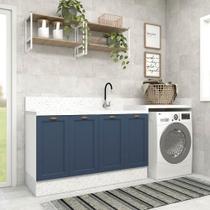 Conjunto Lavanderia Aurora Provençal 140cm Modulável Nicho Conjunto Lavanderia Aurora Provençal 140cm Modulável Nicho