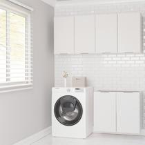 Conjunto Lavanderia Modulada 3 Peças sem Tampo sem Rodapé Ipanema CabeCasa MadeiraOriginals Madeiramadeira Branco Conjunto Lavanderia Modulada 3 Peças sem Tampo sem Rodapé Ipanema CabeCasa MadeiraOriginals Madeiramadeira Branco