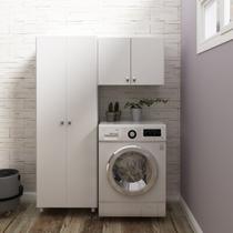 Conjunto Lavanderia Multiuso 2 Peças 1 Armário Multiuso AM3108 1 Armário Aéreo AM3104