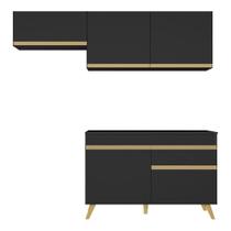 Conjunto Lavanderia Multiuso Armário E Balcão Preto