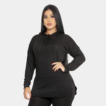 Conjunto lazinha Feminino Blusa Com Capuz Manga Longa Calça Com Bolso