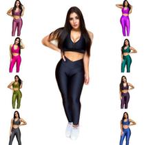 conjunto  ( legging cropped) 3D  moda fitness - TLT