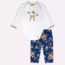 Conjunto legging e Body Bebe Menina Milon Cor:BrancoTamanho:12-18