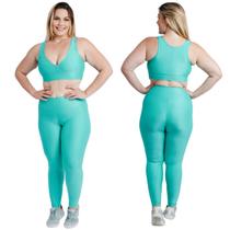 Conjunto Legging e Top Aveludado de Compressão Poliamida G/GG