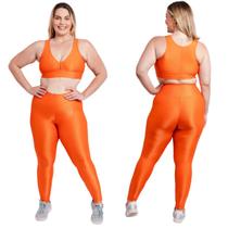 Conjunto Legging e Top Aveludado de Compressão Poliamida G/GG