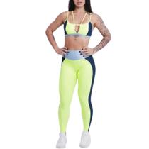 Conjunto Legging e Top Recorte de Compressão Poliamida P/M