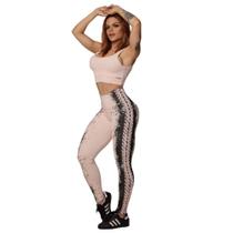 Conjunto Legging Empina Bumbum +Top Nautico Rose Moving