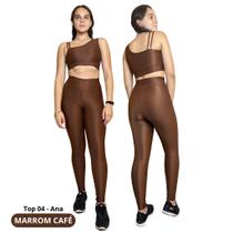 Conjunto Legging + Top Ana Aveludado Compressão Poliamida