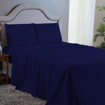 Conjunto Lençol Cama Casal 4 Peças 400 Fios com Elástico e Fronhas Toque Macio