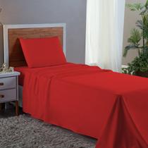 Conjunto Lençol Cama Solteiro 3 Peças 400 com Elástico e Fronha Toque Macio