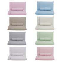 Conjunto Lençol Casal Ponto Palito 300 Fios com Elástico 3 Peças