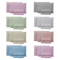 Conjunto Lençol Super King 4 Peças 300 Fios 100 Algodão Roupa de Cama Box Super Macio