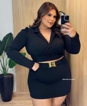 Conjunto Letícia Plus Preto Conjunto Letícia Plus Preto