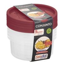 Conjunto Leve 5 Pague 4 Potes Redondos Graduados 700 ml Conjunto Leve 5 Pague 4 Potes Redondos Graduados 700 ml
