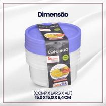 Conjunto Leve 5 Pague 4 Potes Redondos Graduados 700 ml Conjunto Leve 5 Pague 4 Potes Redondos Graduados 700 ml