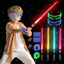 Conjunto Light Up Sabers SANCO para crianças, pacote com 4 acessórios