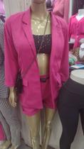 Conjunto lindo blazer e shorts rosa Conjunto lindo blazer e shorts rosa