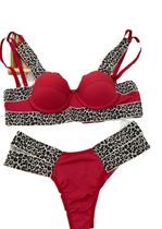 Conjunto Lingerie Biquini Calcinha E Sutiã Com Bojo.