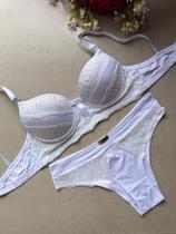 Conjunto Lingerie Calcinha Tanga REF 02841 Tamanho:GCor:Branco