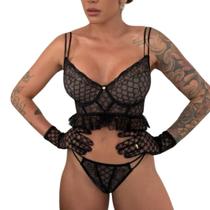 Conjunto Lingerie Com Aro Especial e Renda Cropped Yasmin Conjunto Lingerie Com Aro Especial e Renda Cropped Yasmin