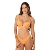 Conjunto lingerie com bojo decote em Renda Transpassado