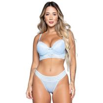 Conjunto Lingerie Com Elástico Confortavel Vekyo Dia a Dia Básico Moda Intima Feminina