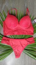 Conjunto lingerie com lacinho rubi Conjunto lingerie com lacinho rubi