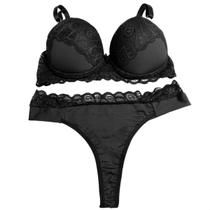 Conjunto Lingerie com Renda Feminino Poliamida Toque Secreto