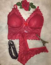 Conjunto Lingerie Croped Soutien e Calcinha Tamanho M Conjunto Lingerie Croped Soutien e Calcinha Tamanho M