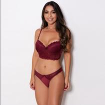 Conjunto lingerie Cropped e calcnha