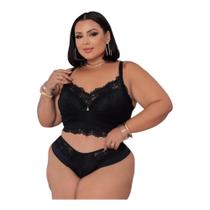 Conjunto Lingerie - Cropped Plus Size- Luxo Conjunto Lingerie - Cropped Plus Size- Luxo