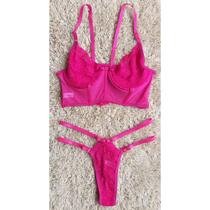 Conjunto lingerie cropped sem bojo Emily