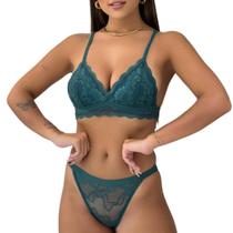 Conjunto Lingerie de Luxo Rendado s/ Bojo Feminino Sensual Conjunto Lingerie de Luxo Rendado s/ Bojo Feminino Sensual