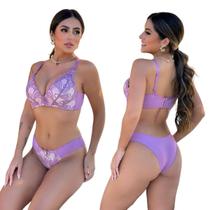 Conjunto Lingerie de Luxo Sensual Renda com Biju Feminino Sexy