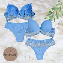 Conjunto Lingerie em Renda Calcinha Conforto e Sutiã Bojo