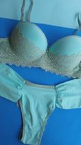 Conjunto lingerie estilo borboleta azul