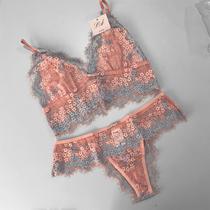 Conjunto Lingerie Feminina Rendada Rose e Azul Sem Bojo Top Confortável Calcinha Semi Fio Diana Conjunto Lingerie Feminina Rendada Rose e Azul Sem Bojo Top Confortável Calcinha Semi Fio Diana