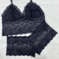 Conjunto Lingerie Feminina Todo em Renda até o tamanho 58