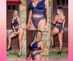 Conjunto Lingerie Feminino Premio - Cor Azul Marinho