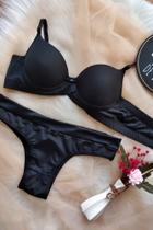 Conjunto lingerie Heisig/MB com base reforçada com reguladores folheados a ouro 24k