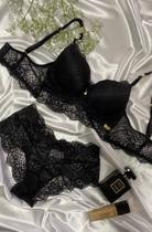 Conjunto lingerie luar - cor preto