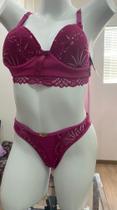 Conjunto lingerie Michele - cor: rosa escuro